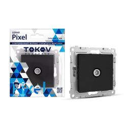 Розетка TV TOKOV ELECTRIC PIXEL 1792331 карбон, вид
