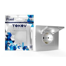 Розетка электрическая TOKOV ELECTRIC PIXEL 1792270 алюминий, вид