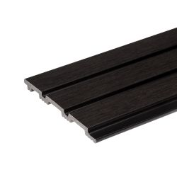 Панель полистирол 3D Rail венге 2700x120, крупный план