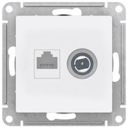 Розетка RJ-45 Schneider Electric Atlas Design ATN000189 белый, вид