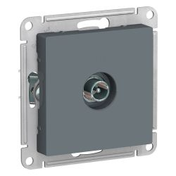 Розетка TV 1 пост Systeme Electric Atlas Design грифель 1240431, крупный план