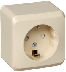 Розетка электрическая 1 пост Schneider Electric ETUDE кремовый, вид