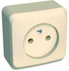 Розетка электрическая Schneider Electric ETUDE PA16-001K кремовый, фотография
