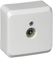 Розетка TV 1 пост Schneider Electric ETUDE белый, изображение
