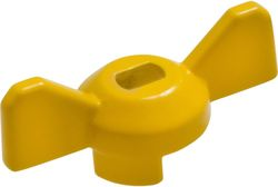 Ручка-бабочка усиленная, для крана ЖЕЛТАЯ, 1/2"-3/4", MP-У, изображение