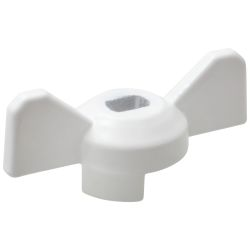 Ручка-бабочка усиленная, для крана БЕЛАЯ, 1/2"-3/4", вид