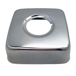 Чашка декоративная (отражатель) 3/4" (60х25х20мм) квадрат (нерж., хром), детальное фото