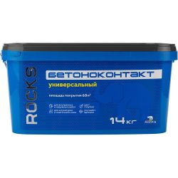 Грунтовка бетоноконтакт Rocks голубой 14 кг, крупный план
