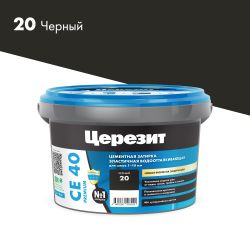 Затирка для швов 1-10 мм цементная Церезит СЕ 40 черный 2 кг, детальное фото