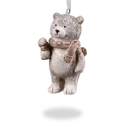 Украшение ErichKrause Decor лес, Мишка с фонарём, 4х3х7см, вид