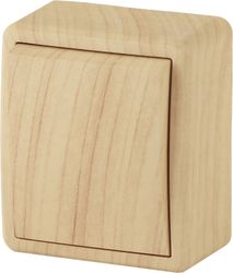 Выключатель 1-клавишный ЭРА Эксперт сосна, детальное фото