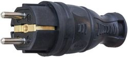 Вилка прямая 16А с заземл каучук TOKOV ELECTRIC TKE-C05-KV-Z, фото
