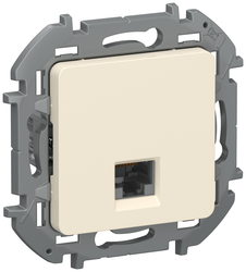 Розетка RJ-45 1 пост Legrand Inspiria слоновая кость, картинка
