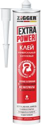 Монтажный клей ZIGGER EXTRA POWER каучуковый экстрасильный белый 280 мл, картинка