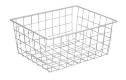 Корзина декоративная металлическая 285х220х125 (Белый), крупный план