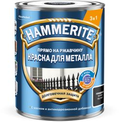 Эмаль по ржавчине Topgrade by Hammerite гладкая RAL9005 черная 0,75 л, крупный план