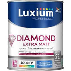 Краска Luxium by Dulux Professional Diamond Extra матовая интерьерная BC 0,9 л, крупный план