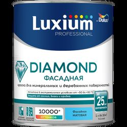 Краска Luxium by Dulux Professional Diamond фасадная матовая BW 1 л, детальное фото