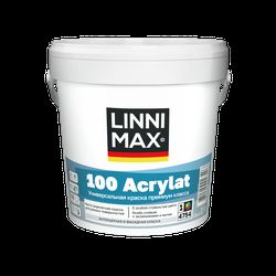 Краска LINNIMAX 100 Acrylat /100 Акрилат в/д для нар. и вн.раб.База 1 0,9 л, фото