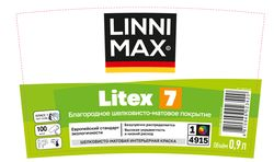 Краска в/д интерьерная LINNIMAX Litex 7 / Литекс 7 База 1 0,9 л, детальное фото