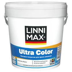 Краска LINNIMAX Ultra Color /Ультра Колор в/д интерьерная База 1, 0,9 л, фотография
