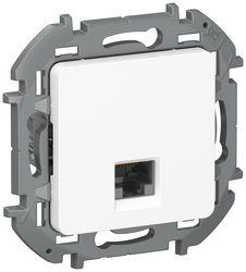 Розетка RJ-45 1 пост Legrand Inspiria белый, фотография