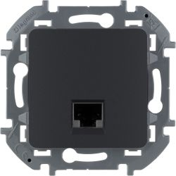 Розетка RJ-45 1 пост Legrand Inspiria антрацит, вид