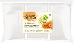 Набор контейнеров для специй Sugar&Spice Honey 0,2л х 3шт. прозрачный, картинка