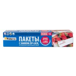 Пакеты Paterra с зип-замком для замораживания и хранения 27х28 см, 3 л, 15шт, детальное фото