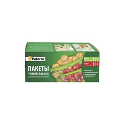 Пакеты Paterra универсальные с двойным замком, рисунком Авокадо, яблоко 60 шт, детальное фото