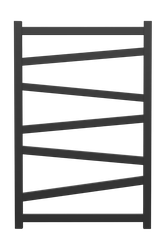 Полотенцесушитель Point Феникс 7 перекладин 500 x 800 водяной черный, вид