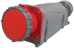 Розетка силовая IEK MAGNUM PSN12-063-5 красный, картинка