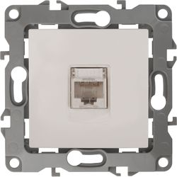 Розетка RJ-45 1 пост ЭРА Эра12 слоновая кость, вид