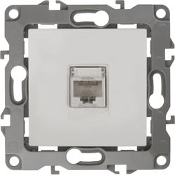 Розетка RJ-45 ЭРА Эра12 Б0014723 белый, крупный план