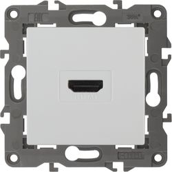 Розетка HDMI 1 пост ЭРА Elegance белый, вид