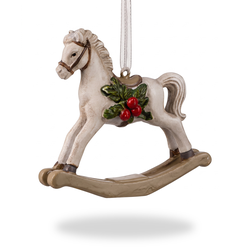 Украшение ErichKrause Decor классика, Лошадка-качалка рождественская, 8х2х7см, картинка