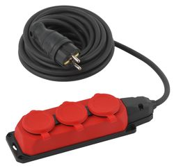 Удлинитель силовой ЭРА UK-3e-3x1,5-5m-IP44(KG) с заземлением каучук 5 м, фото