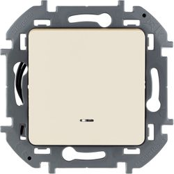 Выключатель 1-клавишный Legrand Inspiria 673611 слоновая кость, детальное фото