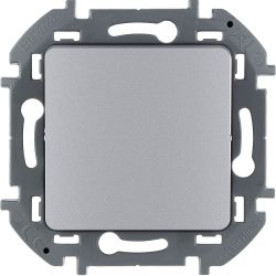 Выключатель 1-клавишный Legrand Inspiria алюминий, детальное фото