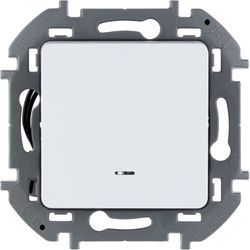 Выключатель 1-клавишный Legrand Inspiria 673610 белый, фотография