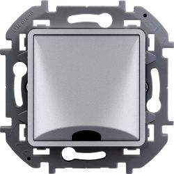 Вывод кабеля заглушка Legrand Inspiria алюминиевый, изображение