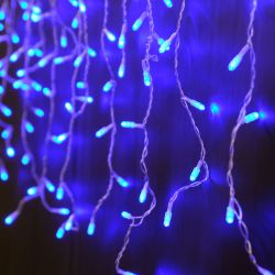 Гирлянда внешняя бахрома SH LIGHTS 80 LED синий 2 м, детальное фото