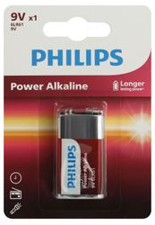 Батарейка Philips Power "крона" 6LR61/9V-1BL алкалиновая 9V 1 шт, фото