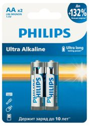 Батарейки Philips Ultra АА алкалиновые 1,5v 2 шт LR6-2BL, вид