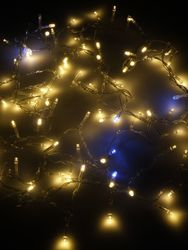 Электрогирлянда Нить 120 мерцающих, тепло белых LED, 12м, IP44, соединяемая, детальное фото