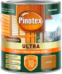 Влагостойкая лазурь Pinotex Ultra Орегон 2,5 л, крупный план