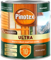 Влагостойкая лазурь Pinotex Ultra Тиковое дерево 2,5 л, детальное фото