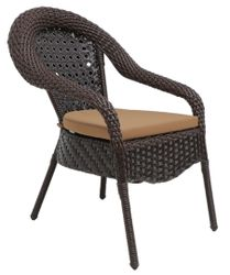 Кресло садовое DECO Comf 70х75х95см, искусственный ротанг, крупный план