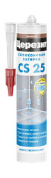 Затирка-герметик ЦЕРЕЗИТ силиконовая эластичная CS 25, цвет Какао, 280 мл, вид
