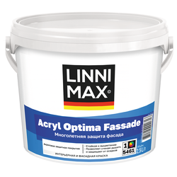 Краска водно-дисперсионная LINNIMAX Acryl Optima Fassade / Оптима Фасад База 1 2,5 л, фото